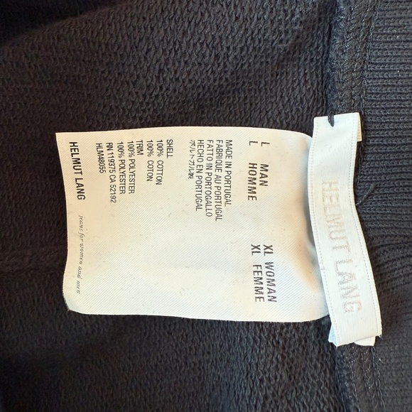 Helmut Lang - BRAND NEW - Yellow Logo patch sweatpants - Patrol Navy Blue - Picture 9 of 10